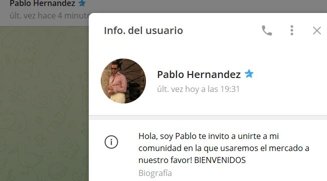 pablo hernandez - Listado Canales  en Telegram de Pump and Dump ESTAFA