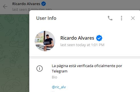 ricardo alvares - Listado de CANALES EN TELEGRAM de INVERSIÓN ESTAFA 2023