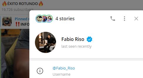 FABIO RISO - Listado Canales en Telegram de Apuestas Deportivas ESTAFA