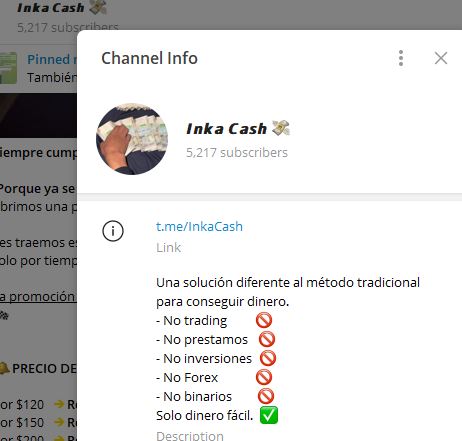 Inka cash - Listado de CANALES EN TELEGRAM de INVERSIÓN ESTAFA 2023