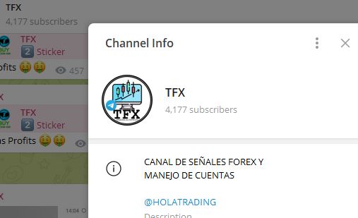 TFX - Listado Canales en Telegram de Trading ESTAFAS