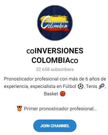 inversiones colombia - Listado Canales en Telegram de Apuestas Deportivas ESTAFA