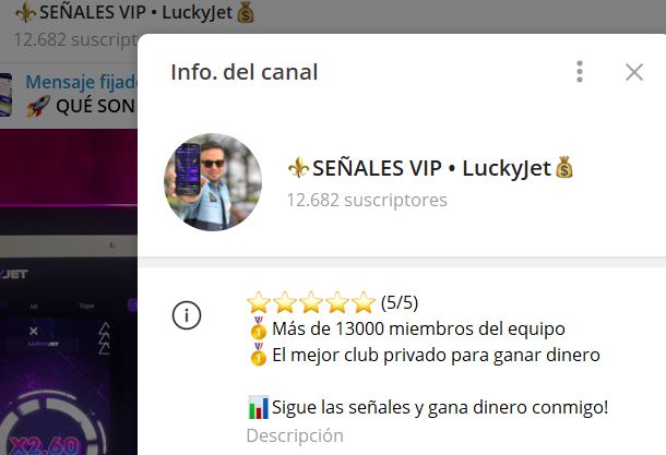 senales vip luckyjet - Listado de Canales en Telegram sobre Algoritmos de Casino online ESTAFA