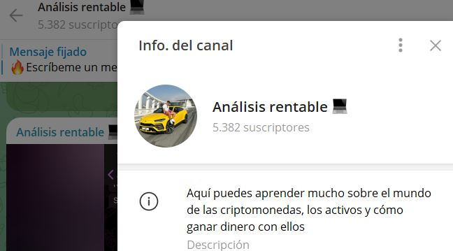 analisis rentable - Listado de CANALES EN TELEGRAM de INVERSIÓN ESTAFA 2023