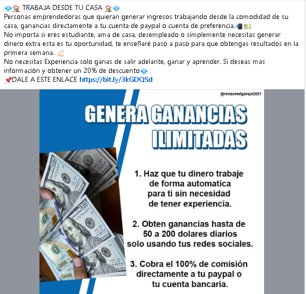 trabajos en casa - 7 tipos de estafas en Facebook que siguen funcionando en 2025