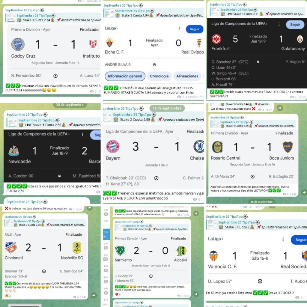 tipstpo algunos resultados 1 1024x1024 - Tips TPO F&uacute;tbol: Canal de Telegram Apuestas