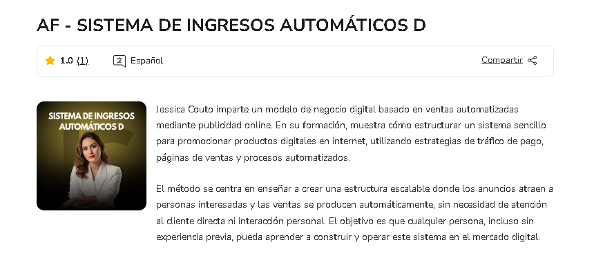 Probé los "ingresos automáticos" durante 3 meses - Jessica Couto af sistema de ingresos automaticos - Probé los "ingresos automáticos" durante 3 meses - Jessica Couto