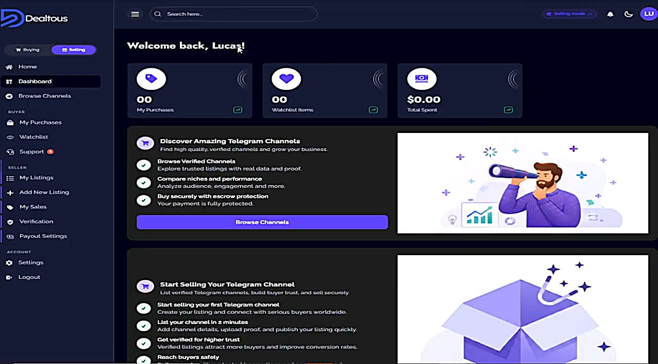 ¿Cuánto Vale tu Canal de Telegram? Así lo Vendí por $100 en Dealtous foto 02 - ¿Cuánto Vale tu Canal de Telegram? Así lo Vendí por $100 en Dealtous