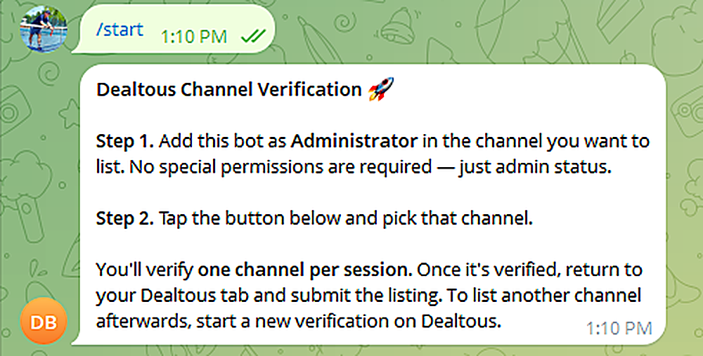 ¿Cuánto Vale tu Canal de Telegram? Así lo Vendí por $100 en Dealtous foto 04 - ¿Cuánto Vale tu Canal de Telegram? Así lo Vendí por $100 en Dealtous