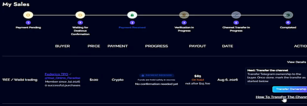 ¿Cuánto Vale tu Canal de Telegram? Así lo Vendí por $100 en Dealtous foto 14 - ¿Cuánto Vale tu Canal de Telegram? Así lo Vendí por $100 en Dealtous